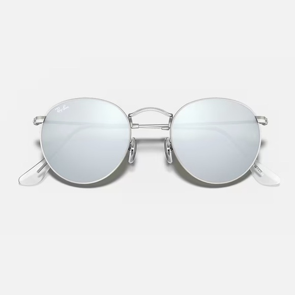 Ray-Ban RB3447 Mirrored Silver Round Sunglasses - Picture 5 of 14